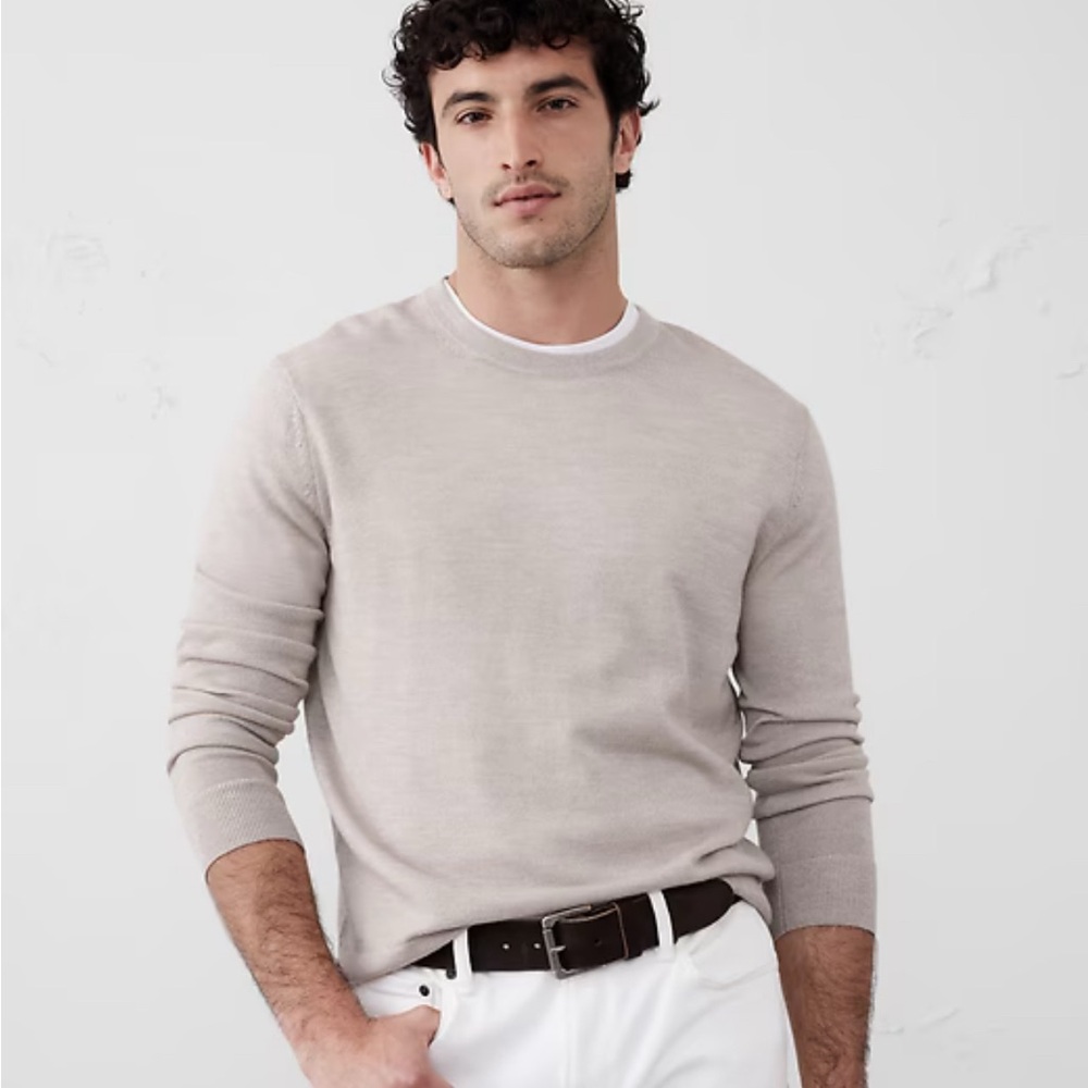 Merino Wool Sweater Oatmeal Heather